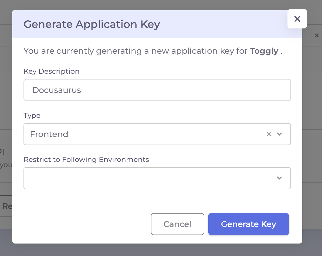 Generate App Key